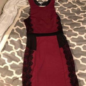 Maroon lace dress